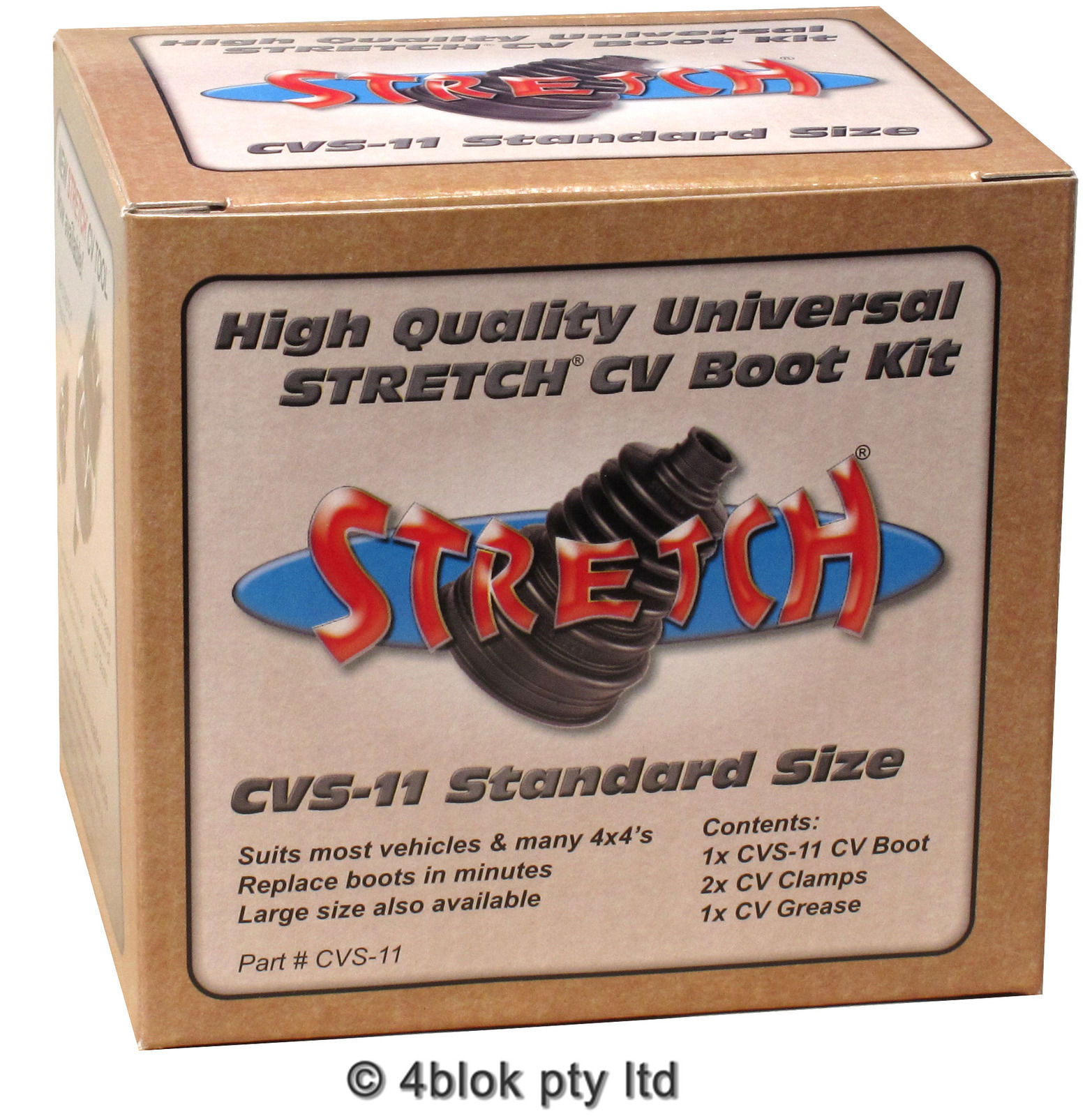 Universal Fitting Stretch CV Joint Drive shaft Rubber Boot Kit CVS11