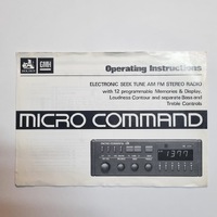 NOS VK Micro Command Radio Operating Instructions 