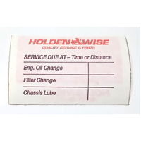 NOS Holden Wise Service Window Decal 
