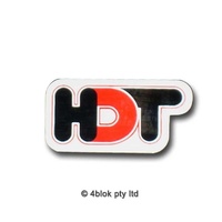 HDT Logo 30X15mm - Red And Black - Xs