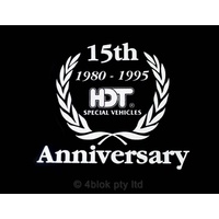 HDT 15th Anniversary Decal - Silver