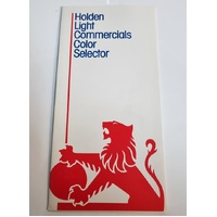Holden Light Commercials Exterior Colour Selector Chart Brochure May '85 WB Gemini