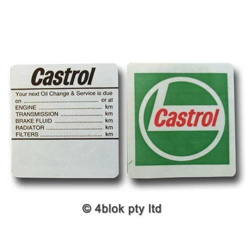 Castrol Service Label - 121