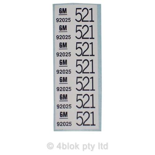 HDT 521 Wiring Decal - 50027
