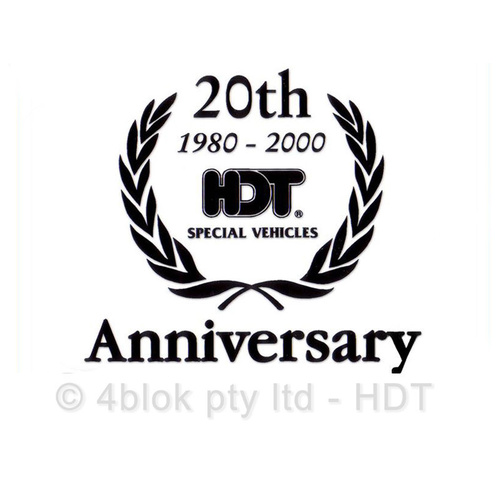 HDT 20th Anniversary Decal - Black