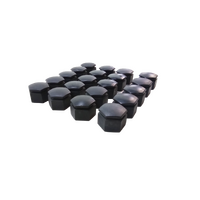Used VE WM Black Wheel Nut Cover Cap Set x 20 