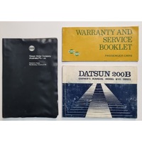 Datsun 200B Owners Manual, Wallet and Warranty Booklet 