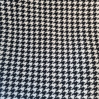 New HQ HT Houndstooth Black and White Cloth Material 