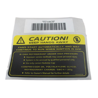 New VE WM Air Con Caution Decal 92164638