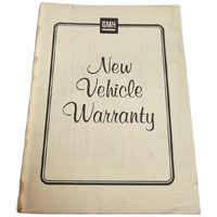 Used VC Commodore New Vehicle Warranty Card 