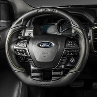 Ford Ranger PX2 3 MSRT Valentino Rossi VR46 Custom Leather Steering Wheel Black
