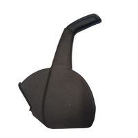 Used VZ Anthracite Black Leather Hand Brake Boot Cover Blue Stitch 