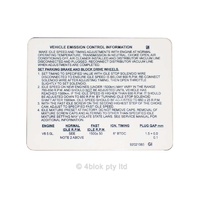 HDT VK Emission V8 5-0 Decal 90011K5.0