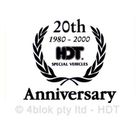 HDT 20th Anniversary Decal - Black