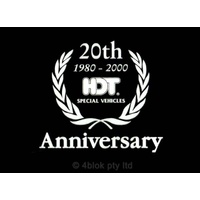 HDT 20th Anniversary Decal - Silver