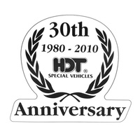 HDT 30th Anniversary Decal - Black