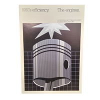 New Original GMH The Engines Fold Out Sales Brochure 3/80 6 Page