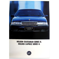 New Original Holden VQ Statesman Caprice Series 2 Sales Brochure 4 Page