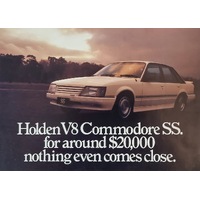 Original HDT VK SS Commodore Fold Out Brochure Body By Holden. Soul By Brock.