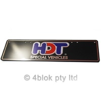 Commodore HDT Special Vehicle Fake Plastic Number Plate Brock Blue / Red 4blok