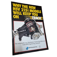 New Original VR HSV 215i Hydratrak LSD Flyer Brochure