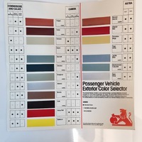 Holden Commodore VK Exterior Colour Selector Chart Oct '84 Calais Camira Astra