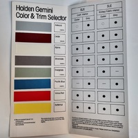 Holden Gemini Exterior Colour and Trim Selector Chart Brochure March '85