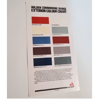 Original Holden Commodore VN Exterior Body Colour Chart Incl. SS Atlas Grey 1989