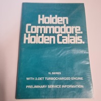 Original Holden Commodore Calais VL Turbo 3.0ET Prelim. Service Information Book