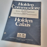 Original Holden Commodore Calais VL 1986 Service Manual Supplement Volume 3