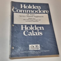 Original Holden Commodore Calais VL Service Manual 3.0 Turbo Engine Volume 6