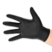 100Pcs Disposable Gloves Black Nitrile - Medium