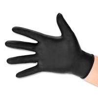 100Pcs Disposable Gloves Black Nitrile - X-Large
