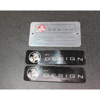 Holden Commodore VT VX VY VZ Holden By Design I.D Tag & Window Decals Black HBD