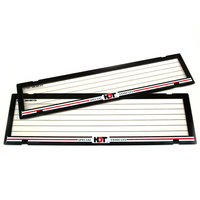 HDT Slimline Black & Red Number Plate Frames - HDTNPFREDSL