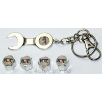 HDT Wheel Valve Caps Red & Blue - HDTNG006