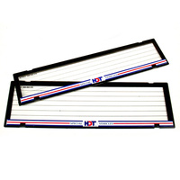 HDT QLD Number Plate Frames Blue & Red - HDTNPFBLUESLQ