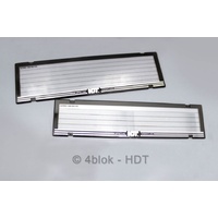 HDT Slimeline Number Plate Frames Black & Silver - HDTNPFSILSL