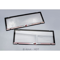 HDT Number Plate Frames Black & Red - HDTNPFREDSTD