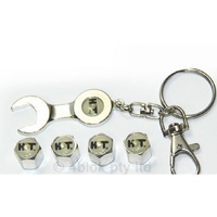 HDT Wheel Valve Caps Black & Silver - HDTNG008 