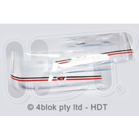 HDT VH VK Headlight Covers Black & Red - 40157HKBLA