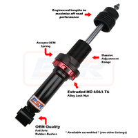 Mitsubishi Triton ML-MR PSR TTG Front 2-3" Adjustable Shock Absorber