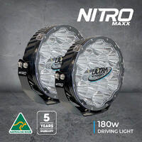 NITRO 180 MAXX 9" HIGH POWER LED DRIVING LIGHT PAIR