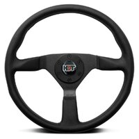 Genuine Momo Montecarlo Black 380mm VK HDT Style Steering Wheel Kit with Horn