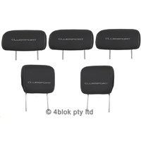 Clubsport VE Leather Head Rest Set of 5 Black NOS