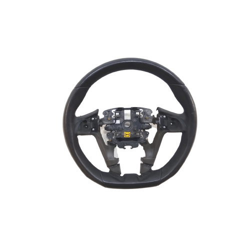 Used VE Onyx Black Flat Bottom Leather Steering Wheel 