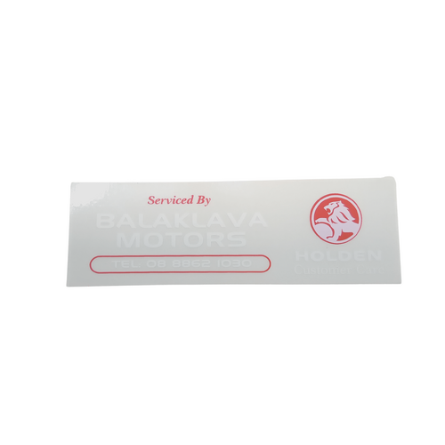 New Balaklava Motors SA Serviced By Sticker Decal 