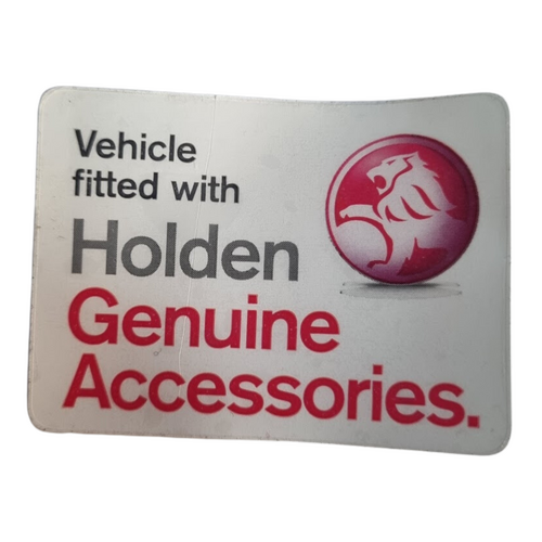 NOS Holden Fitted With Genuine Accessories Reverse Window Decal 