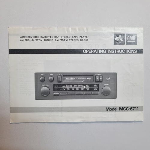 Used VK VL Eurovox Radio Operating Instructions 