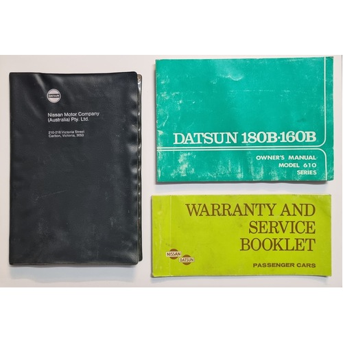 Used Datsun 180B 160B Complete Owners Manual Wallet March 1975